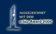 ausgezeichnet mit dem e-biz Award 2006