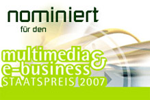 nominiert f�r den Multimedia E-Business Staatspreis 2007