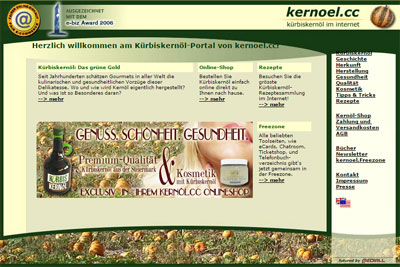 kernoel.cc - Kürbiskernöl im Internet