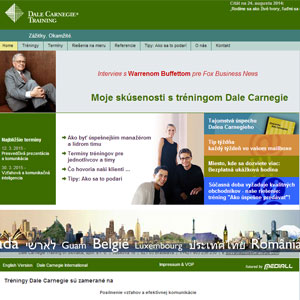 Webseite Erfolgsstory: Dale Carnegie Training Slowakei