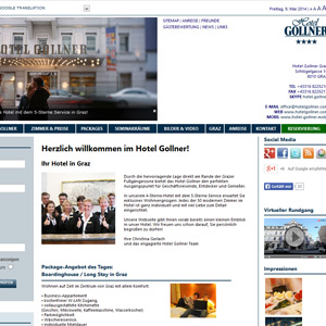 Webseite Erfolgsstory. Hotel Gollner