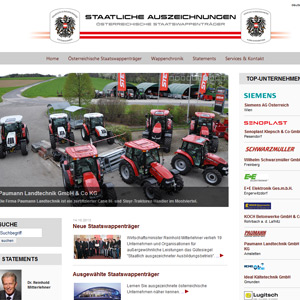 Webseite Erfolgsstory: Staatswappen